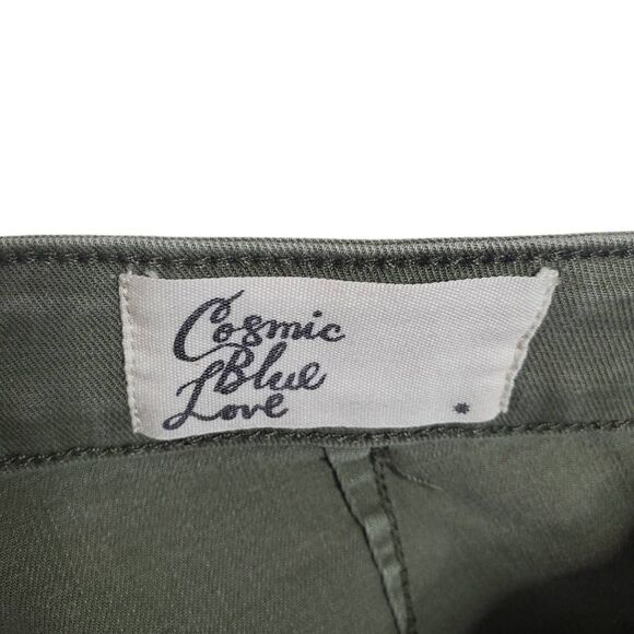 Cosmic Blue Love High Rise Straight Leg Serena Cropped Pants Green Size‎ 27 - Picture 11 of 15